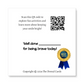 Teddy Bear | Mini Square Dental Award Cards (6.5cm x 6.5cm)