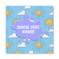 Sun & Clouds | Mini Square Dental Award Cards (6.5cm x 6.5cm)