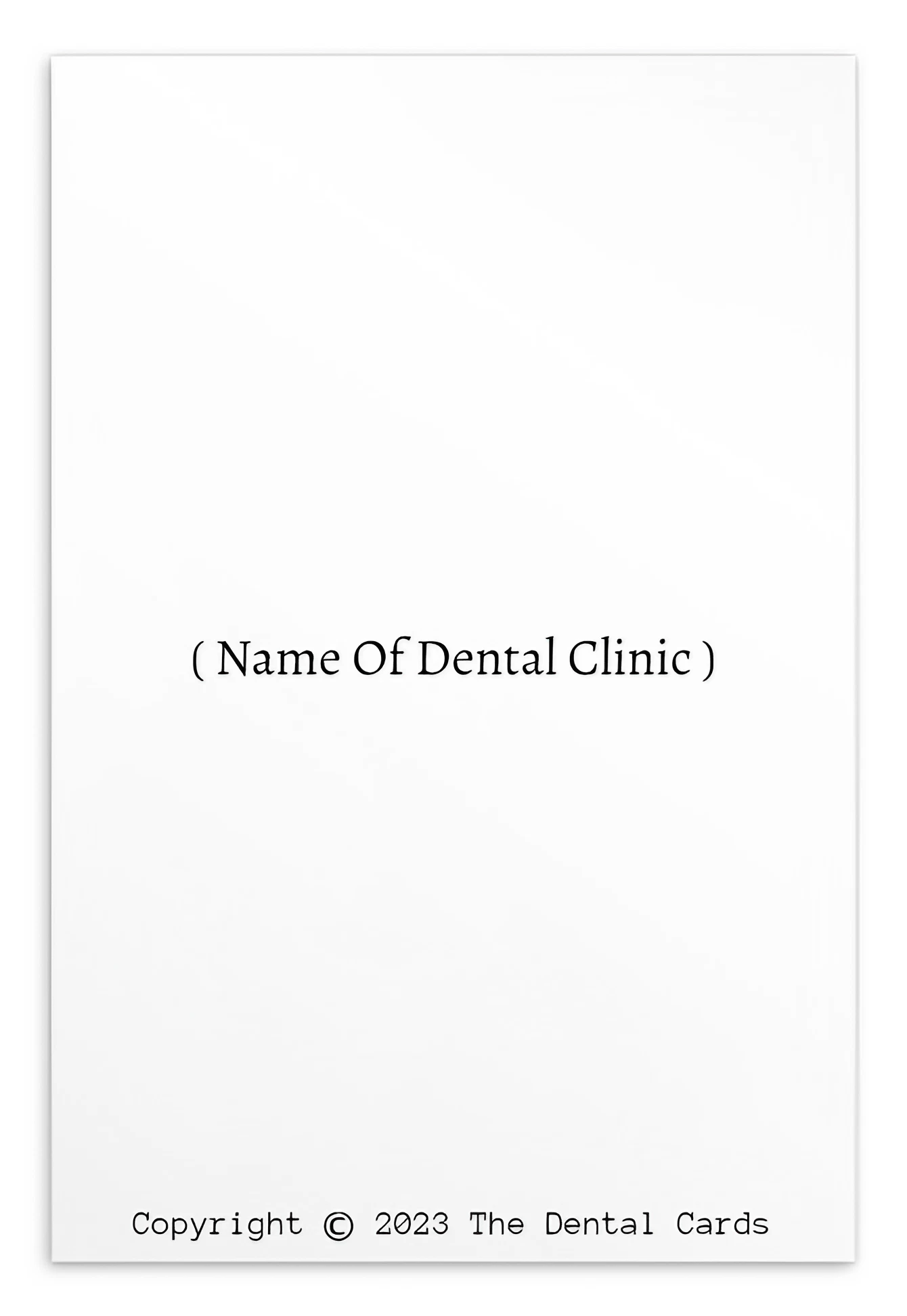 Oral Hygiene Cards- It's Essential To Floss Your Teeth At Least Once Daily