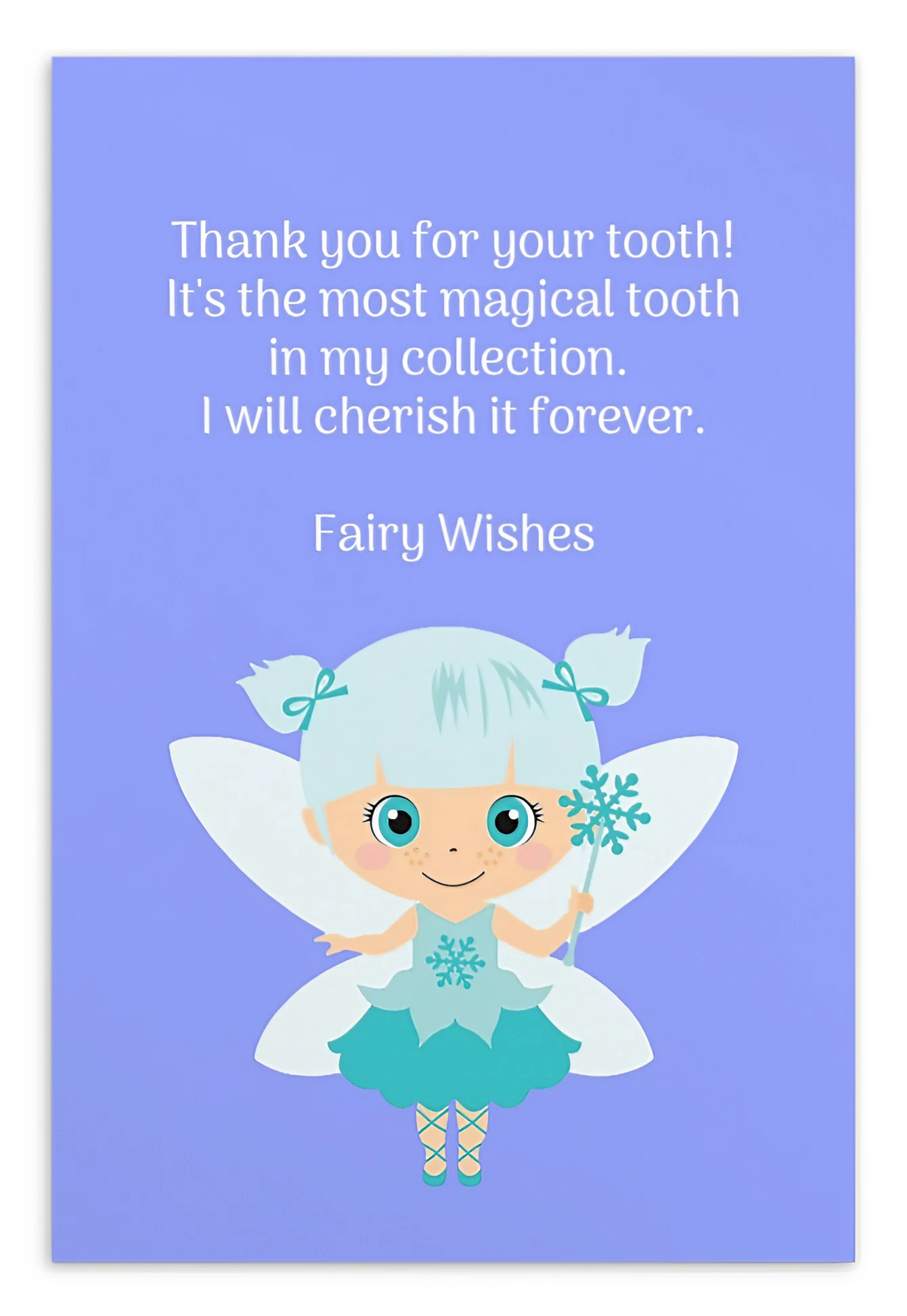Tooth Fairy Thank You Cards- Thank You For Your Tooth! It's The Most Magical Tooth In My Collection