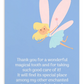 Tooth Fairy Thank You Cards- Thank You For A Wonderful Tooth