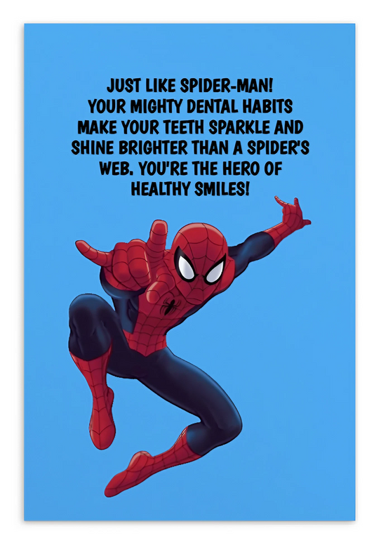 Spider-Man | Dental Motivational & Reward Cards- Just Like Spider-Man