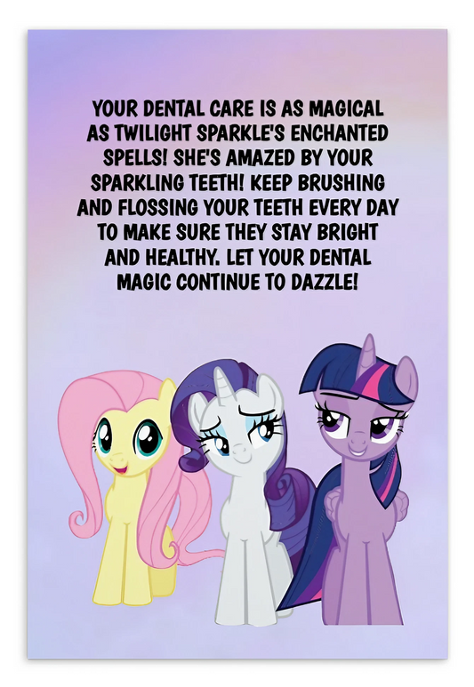My Little Pony | Dental Motivational & Reward Cards- Your Dental Care Is As Magical As Twilight Sparkle's Enchanted Spells