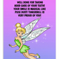 Tinkerbell | Dental Motivational & Reward Cards- Well Done For Taking Good Care Of Your Teeth!