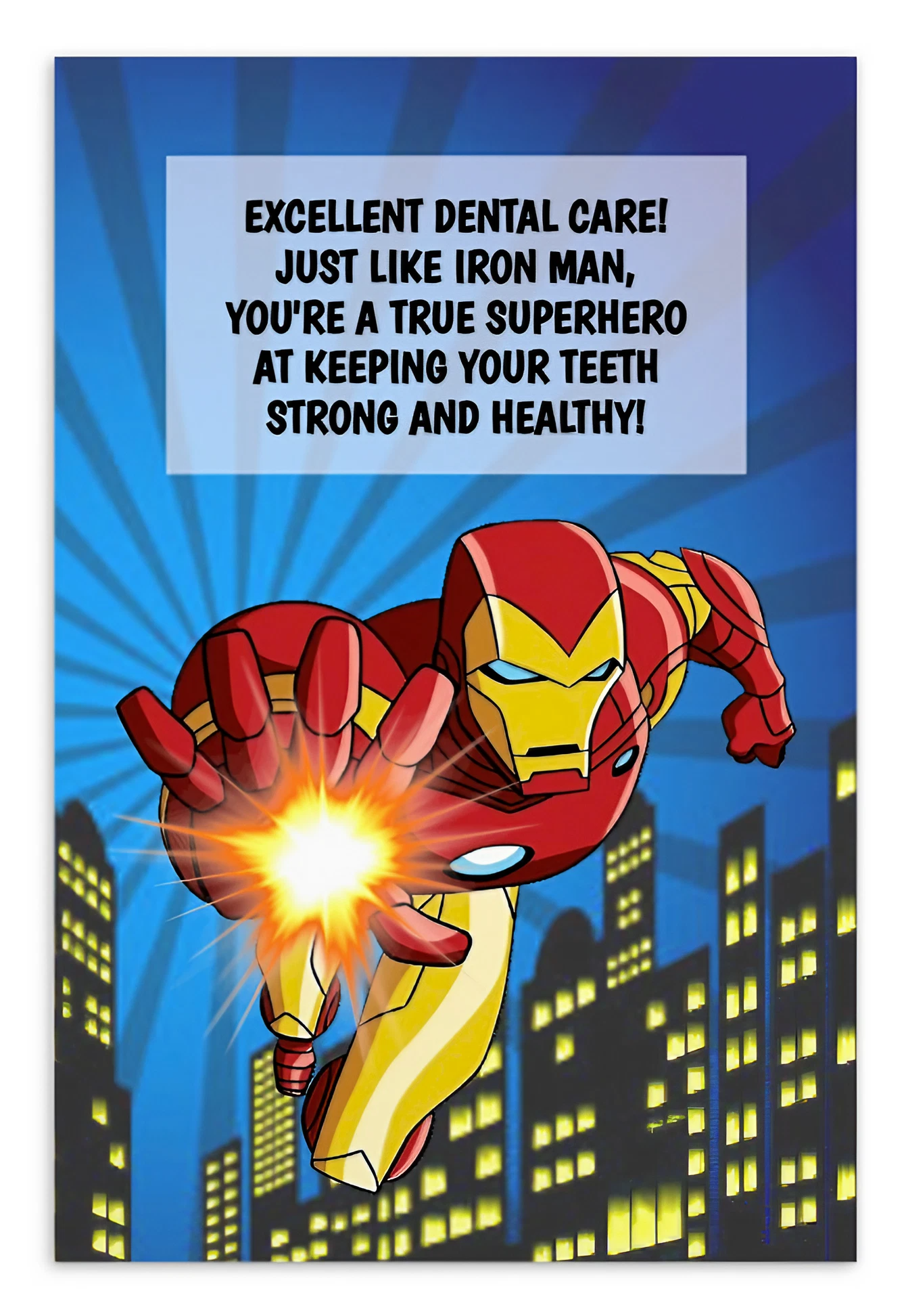 Iron Man | Dental Motivational & Reward Cards- Excellent Dental Care!
