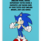Sonic Prime | Dental Motivational & Reward Cards- Amazing Work Dental Superstar!