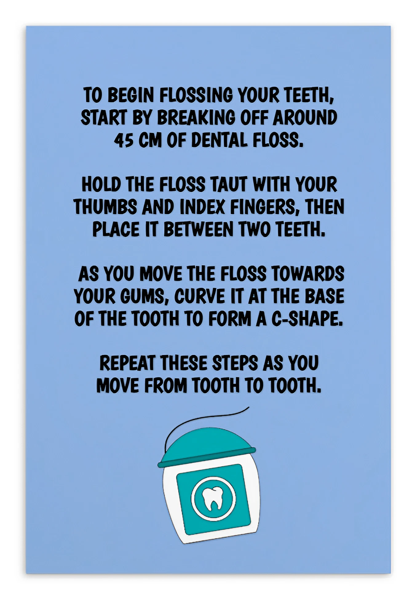 Oral Hygiene Cards- Flossing Instructions