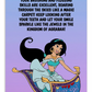 Princess Jasmine | Dental Motivational & Reward Cards- Your Brushing And Flossing Skills Are Excellent!