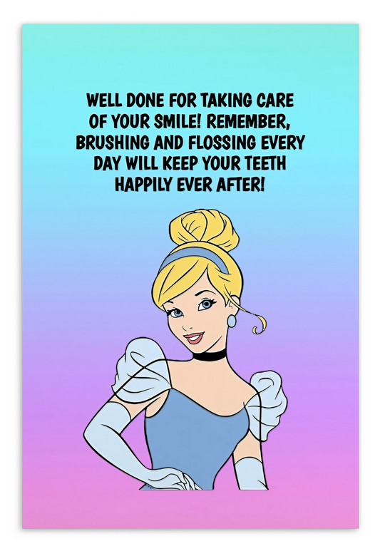 Cinderella | Dental Motivational & Reward Cards- Well Done For Taking Care Of Your Smile!