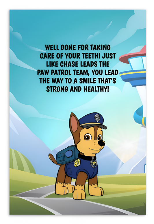 Paw Patrol | Dental Motivational & Reward Cards- Well Done For Taking Care Of Your Teeth!