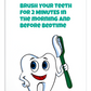 Oral Hygiene Cards- Brush Your Teeth For 2 Minutes