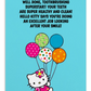 Hello Kitty | Dental Motivational & Reward Cards- Well Done, Toothbrushing Superstar!