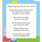 Toothbrushing Song Cards- Peppa Pig Says, Brush Your Teeth