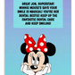 Minnie Mouse | Dental Motivational & Reward Cards- Great Job, Superstar! Minnie Mouse Says  Your Smile Is Magical!