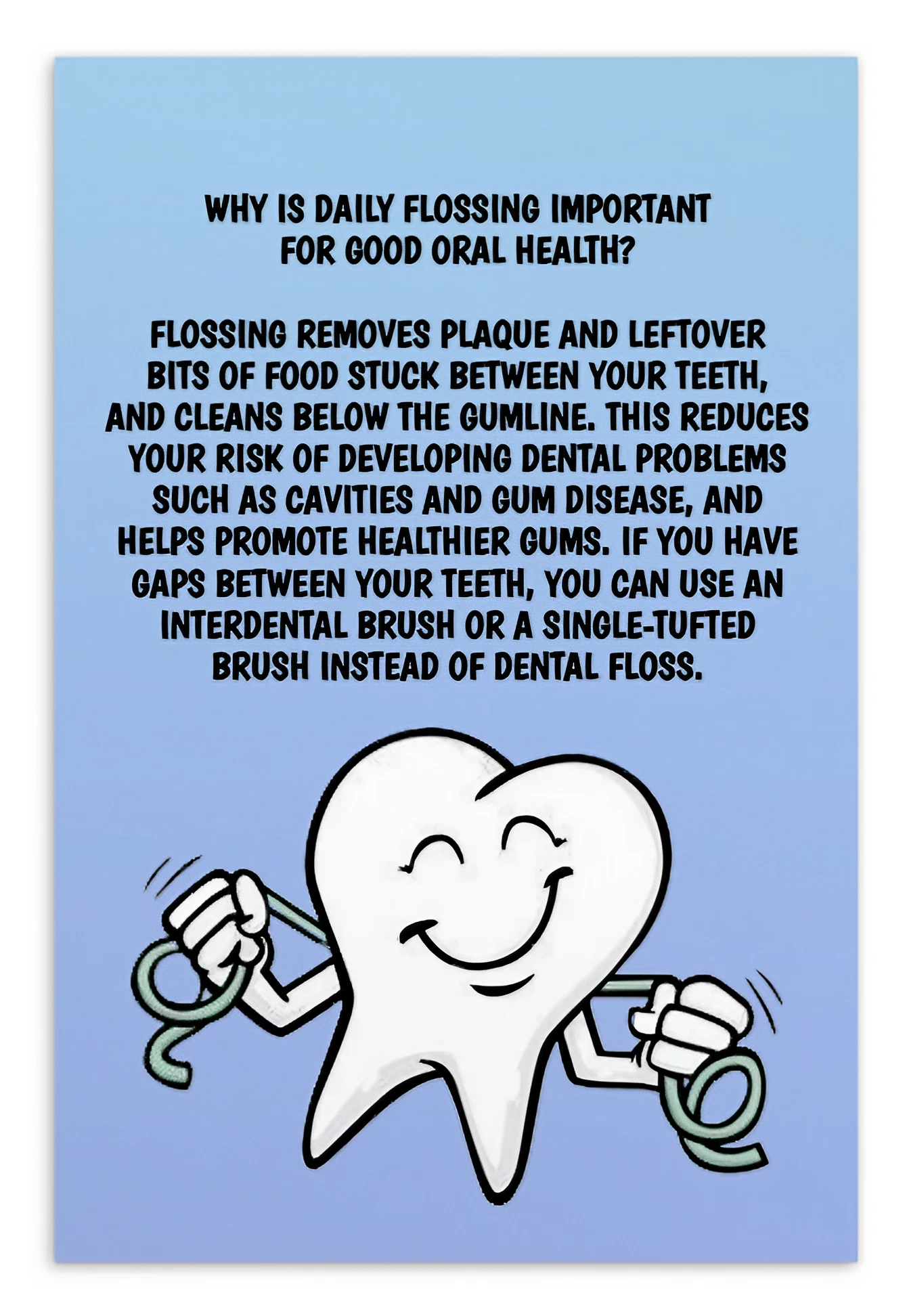 Oral Hygiene Cards-  Why Is Daily Flossing Important For Good Oral Health?