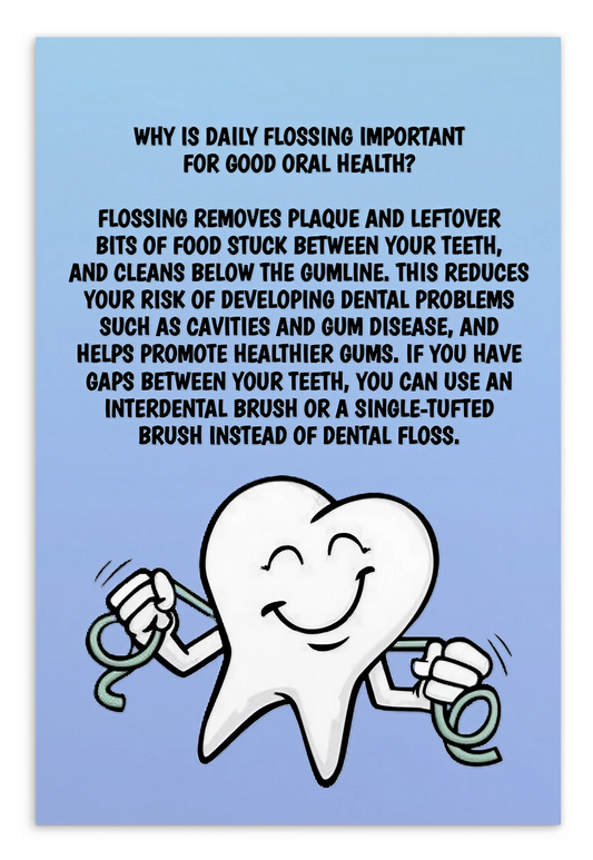 Oral Hygiene Cards-  Why Is Daily Flossing Important For Good Oral Health?