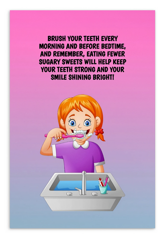 Oral Hygiene Cards- Brush Your Teeth Every Morning And Before Bedtime