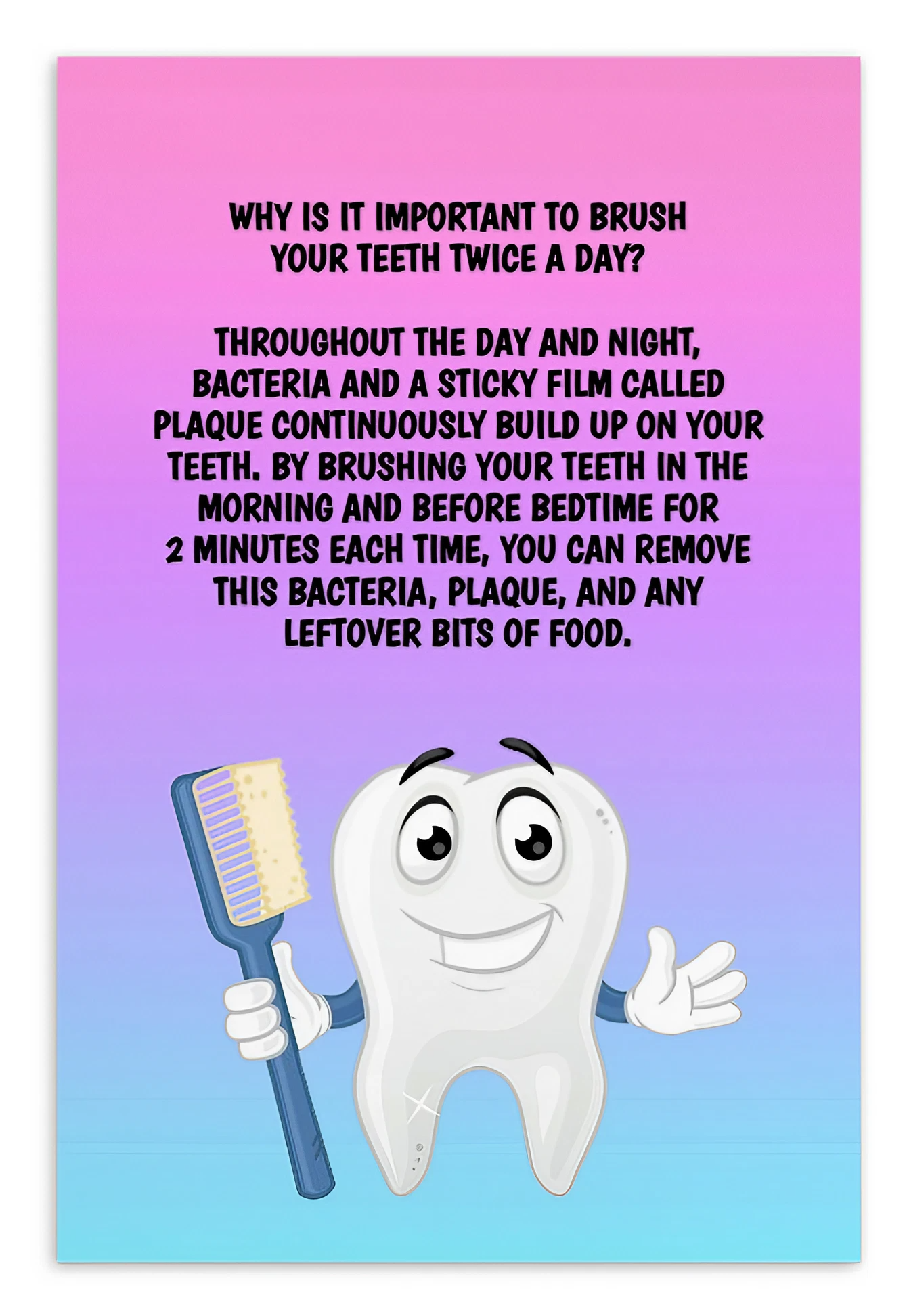 Oral Hygiene Cards- Why Is It Important To Brush Your Teeth Twice A Day?