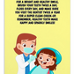 Oral Hygiene Cards- For A Bright And Healthy Smile, Brush Your Teeth Twice A Day