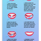 Oral Hygiene Cards-  Steps For How To Brush Your Teeth (With illustrations)