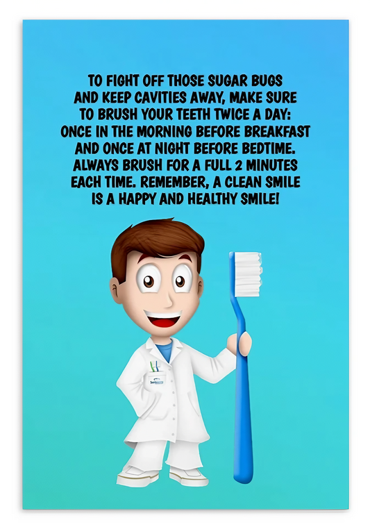 Oral Hygiene Cards-  To Fight Off Those Sugar Bugs And Keep Cavities Away