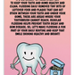 Oral Hygiene Cards- It's Important To Floss Every Day To Keep Your Teeth And Gums Healthy Abd Clean