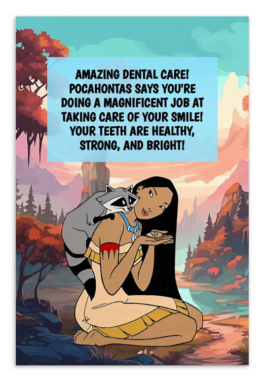 Pocahontas | Dental Motivational & Reward Cards- Amazing Dental Care