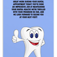 Dental Motivational & Reward Cards- Excellent Work During Your Dental Appointment Today! You've Done An Impressive Job Maintaining Your Dental Health!