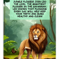 Oral Hygiene Cards- Even The King Of The Jungle Flosses! Join Leo The Lion, The Mightiest Flosser In The Savannah