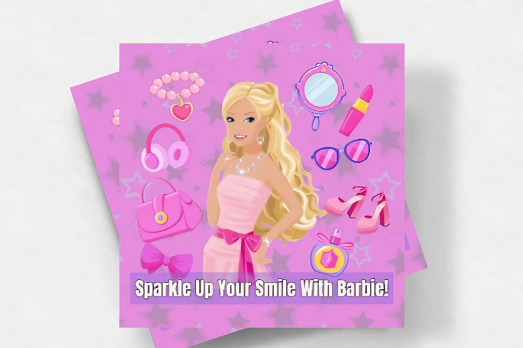 Barbie | Mini Square Dental Motivational & Reward Cards (6.5cm x 6.5cm)