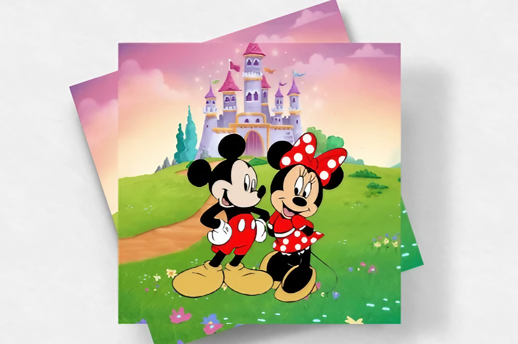 Minnie & Mickey Mouse | Mini Square Dental Motivational & Reward Cards (6.5cm x 6.5cm)