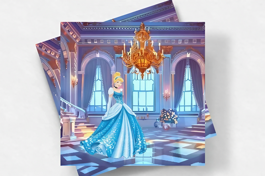 Cinderella | Mini Square Dental Motivational & Reward Cards (6.5cm x 6.5cm)