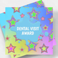 Stars | Mini Square Dental Award Cards (6.5cm x 6.5cm)