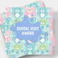 Teddy Bear | Mini Square Dental Award Cards (6.5cm x 6.5cm)