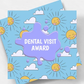 Sun & Clouds | Mini Square Dental Award Cards (6.5cm x 6.5cm)