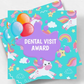 Unicorn | Mini Square Dental Award Cards (6.5cm x 6.5cm)