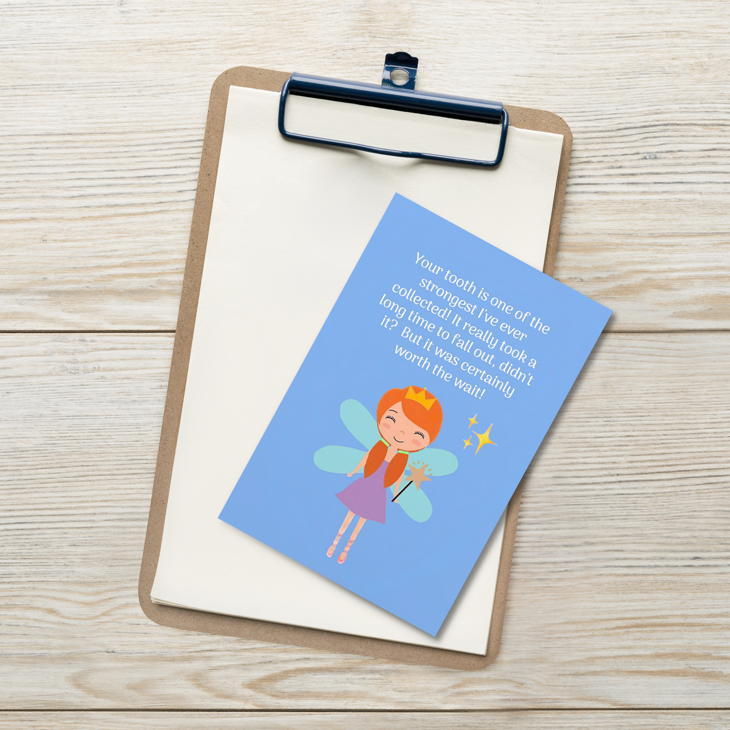 Tooth Fairy Thank You Cards-  Your Tooth Is One Of The Strongest I've Ever Collected!