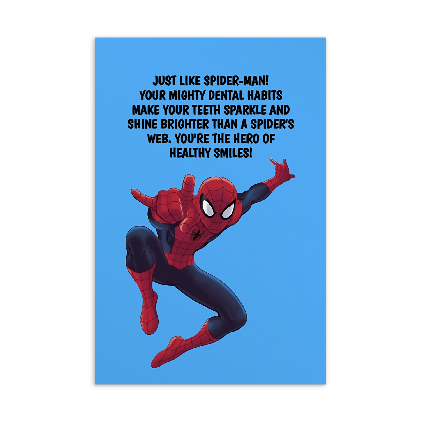 Spider-Man | Dental Motivational & Reward Cards- Just Like Spider-Man