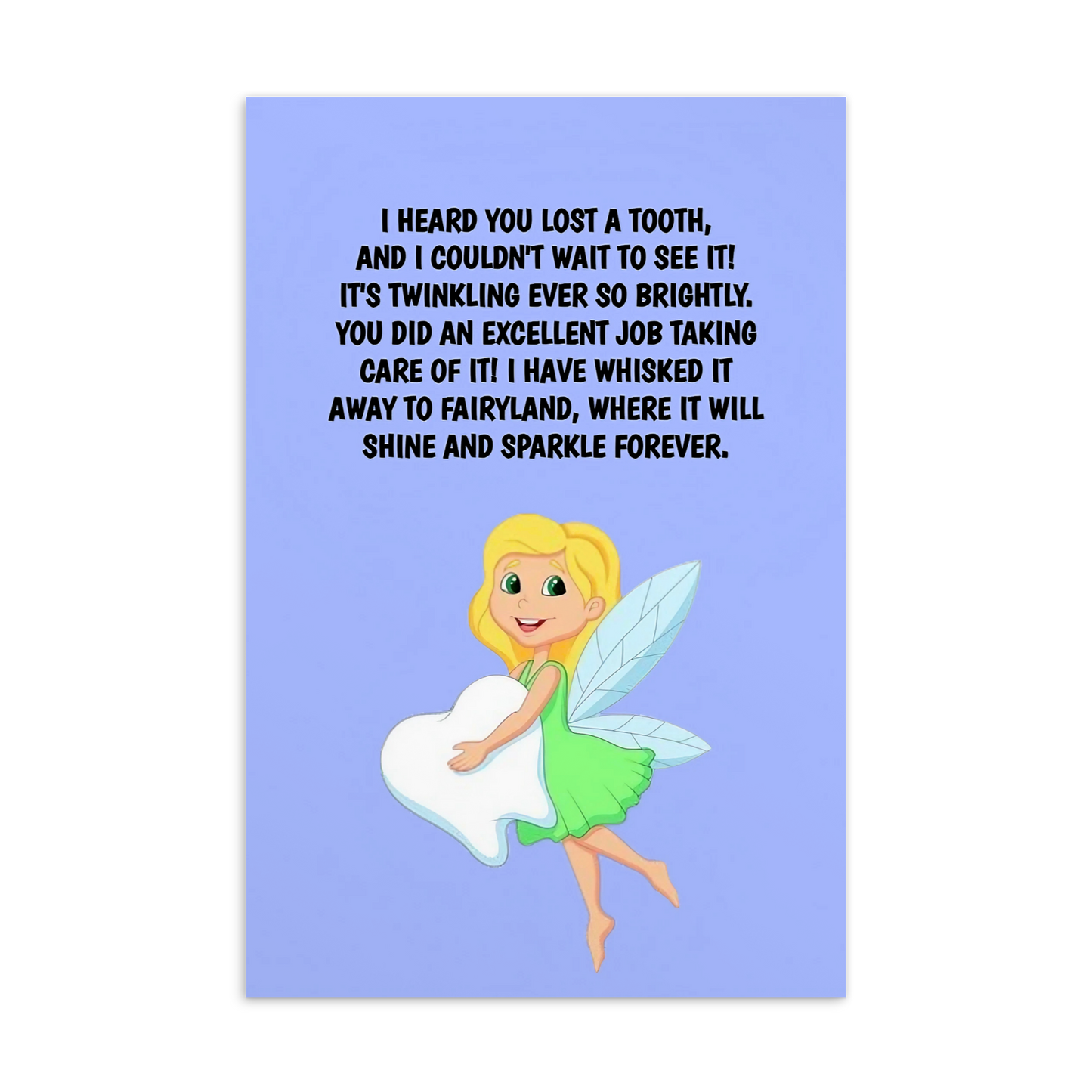 Tooth Fairy Thank You Cards- I Heard You Lost A Tooth And I Couldn't Wait To See It!