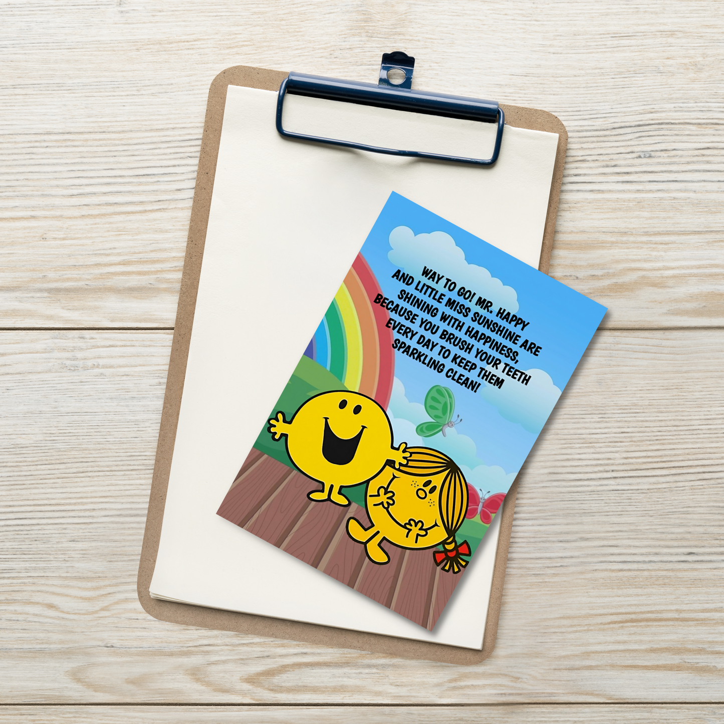 Mr. Men and Little Miss | Dental Motivational & Reward Cards- Way To Go! You're A Smile Superstar