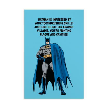 Batman | Dental Motivational & Reward Cards- Batman Is Impressed By Your Toothbrushing Skills