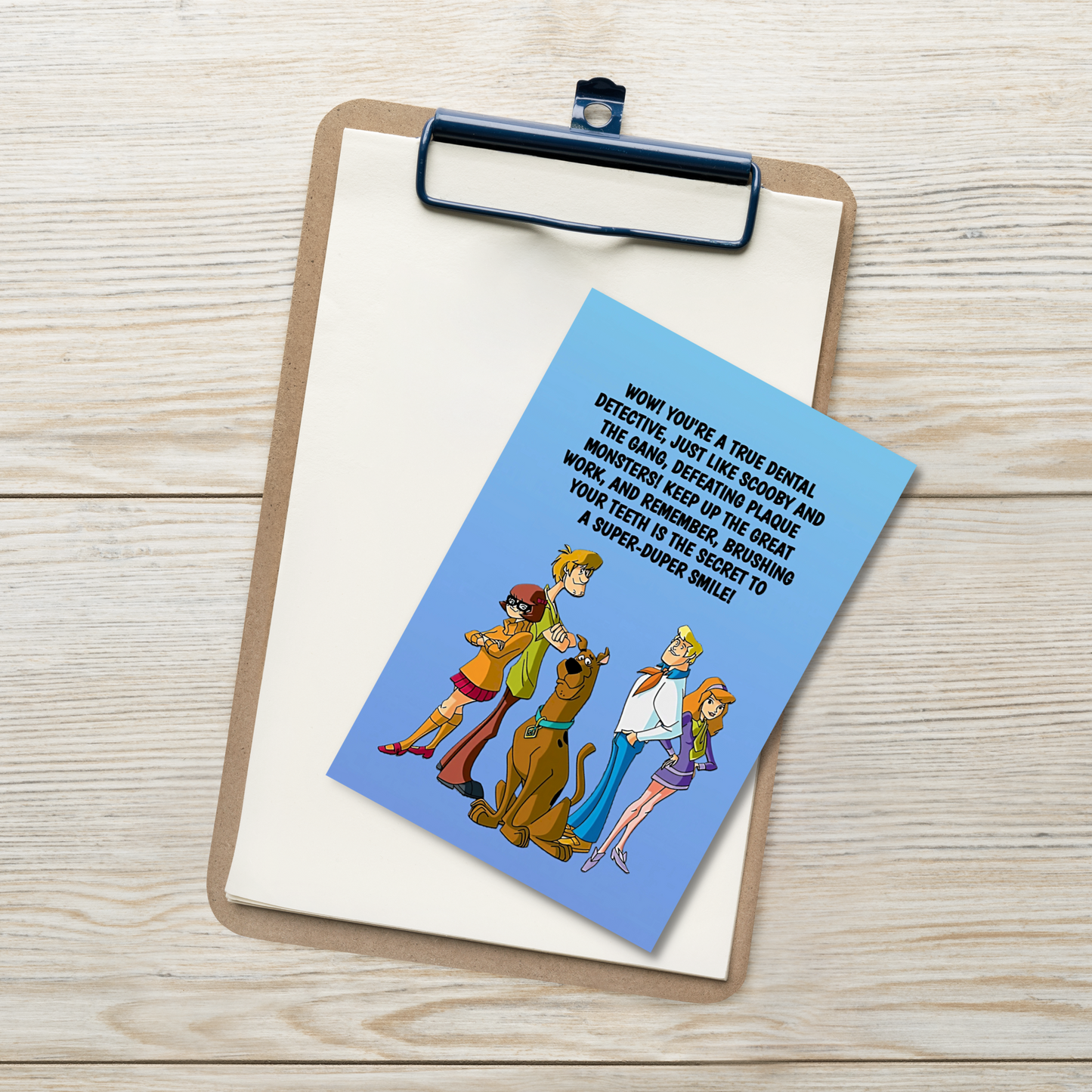 Scooby Doo | Dental Motivational & Reward Cards- Wow You're A True Dental Detective, Just Like Scooby And The Gang