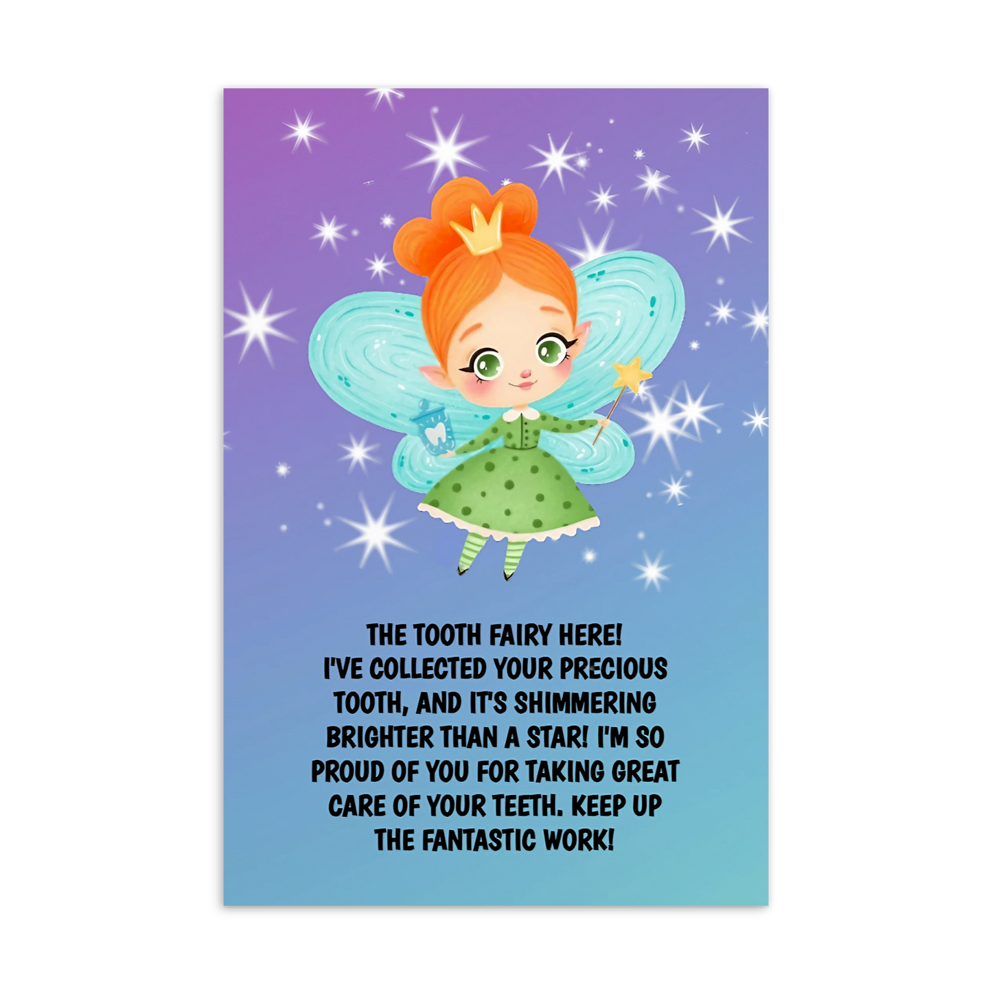 Tooth Fairy Thank You Cards-  The Tooth Fairy Here!