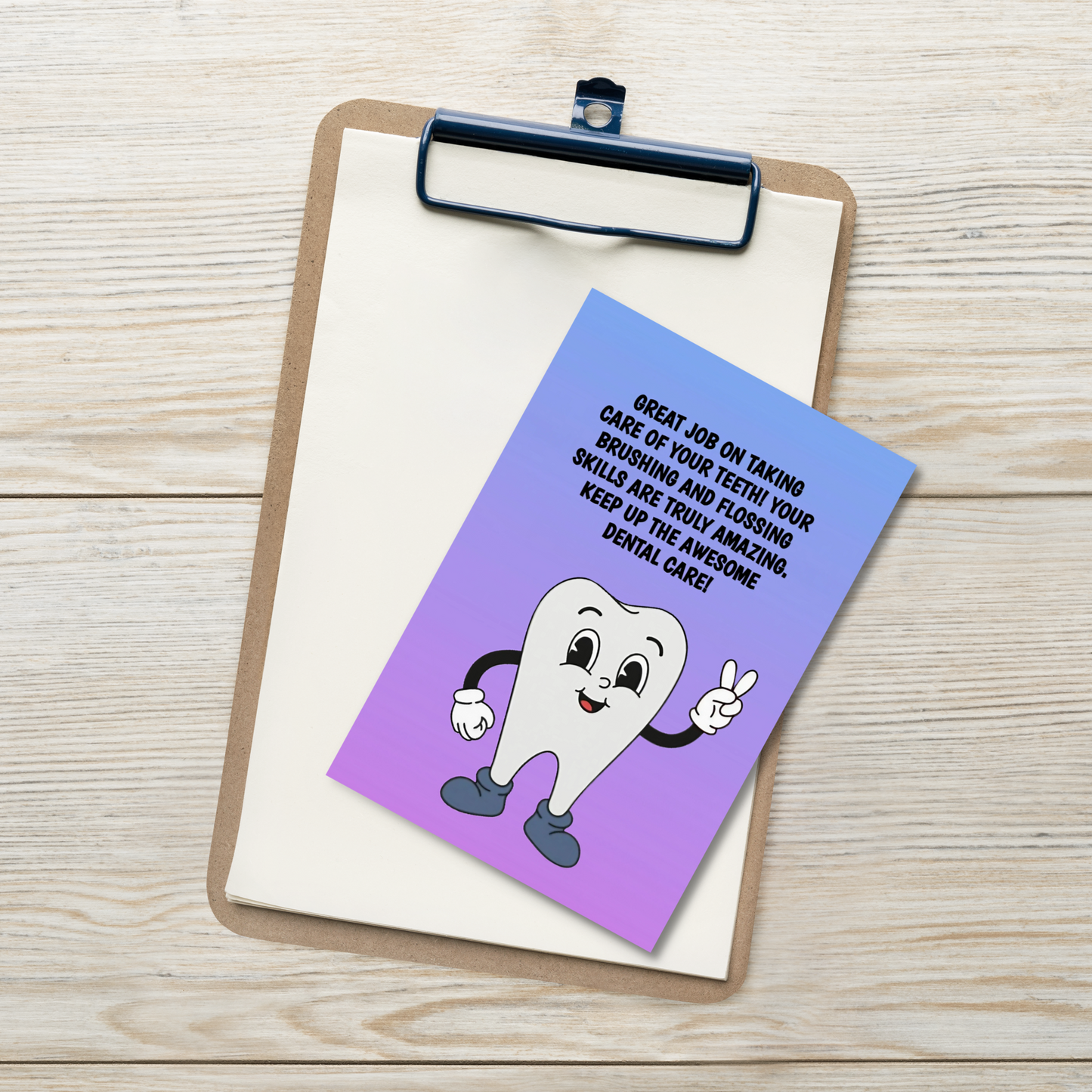 Dental Motivational & Reward Cards- Great Job On Taking Care Of Your Teeth!