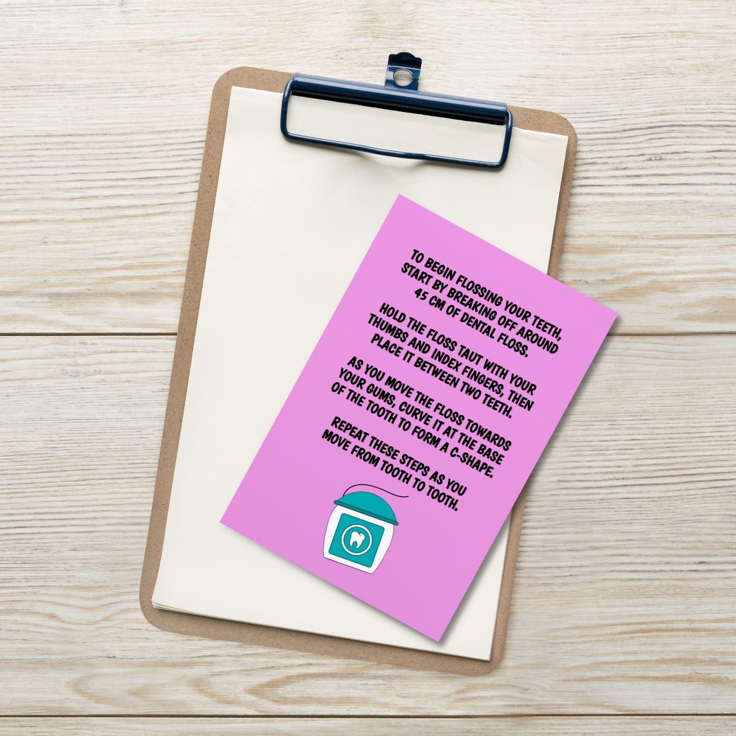 Oral Hygiene Cards- Flossing Instructions