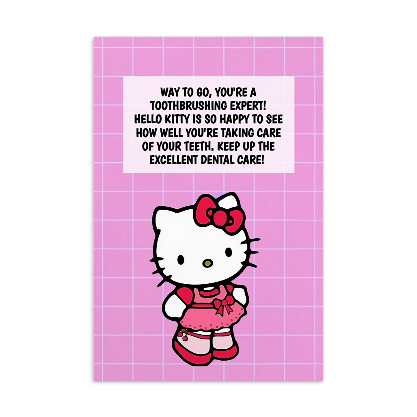 Hello Kitty | Dental Motivational & Reward Cards- Way To Go, You're A Toothbrushing Expert!