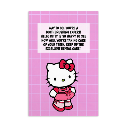 Hello Kitty | Dental Motivational & Reward Cards- Way To Go, You're A Toothbrushing Expert!
