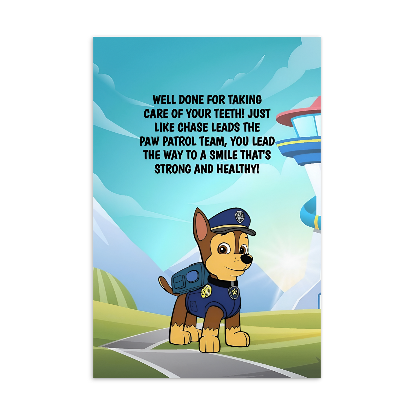 Paw Patrol | Dental Motivational & Reward Cards- Well Done For Taking Care Of Your Teeth!