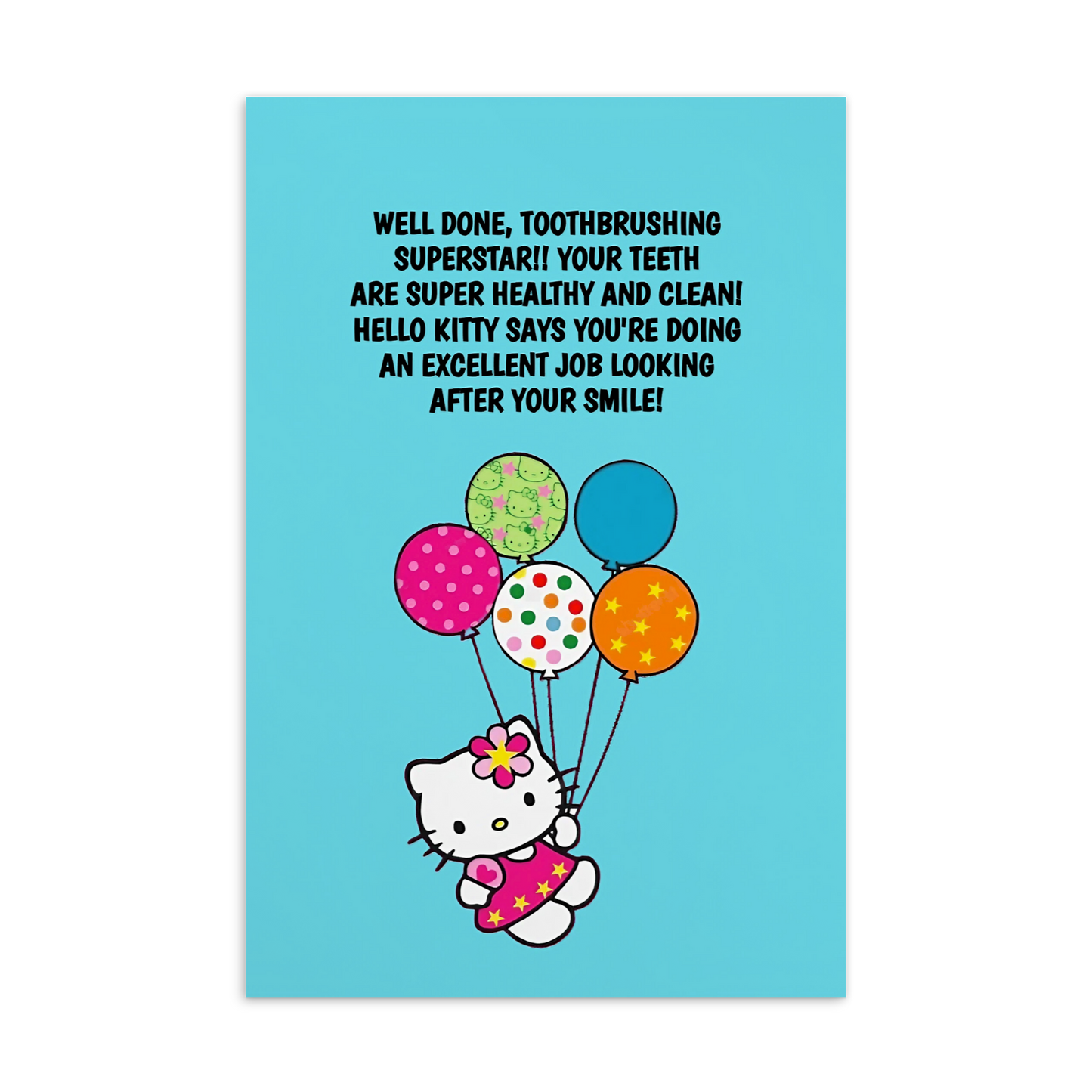 Hello Kitty | Dental Motivational & Reward Cards- Well Done, Toothbrushing Superstar!