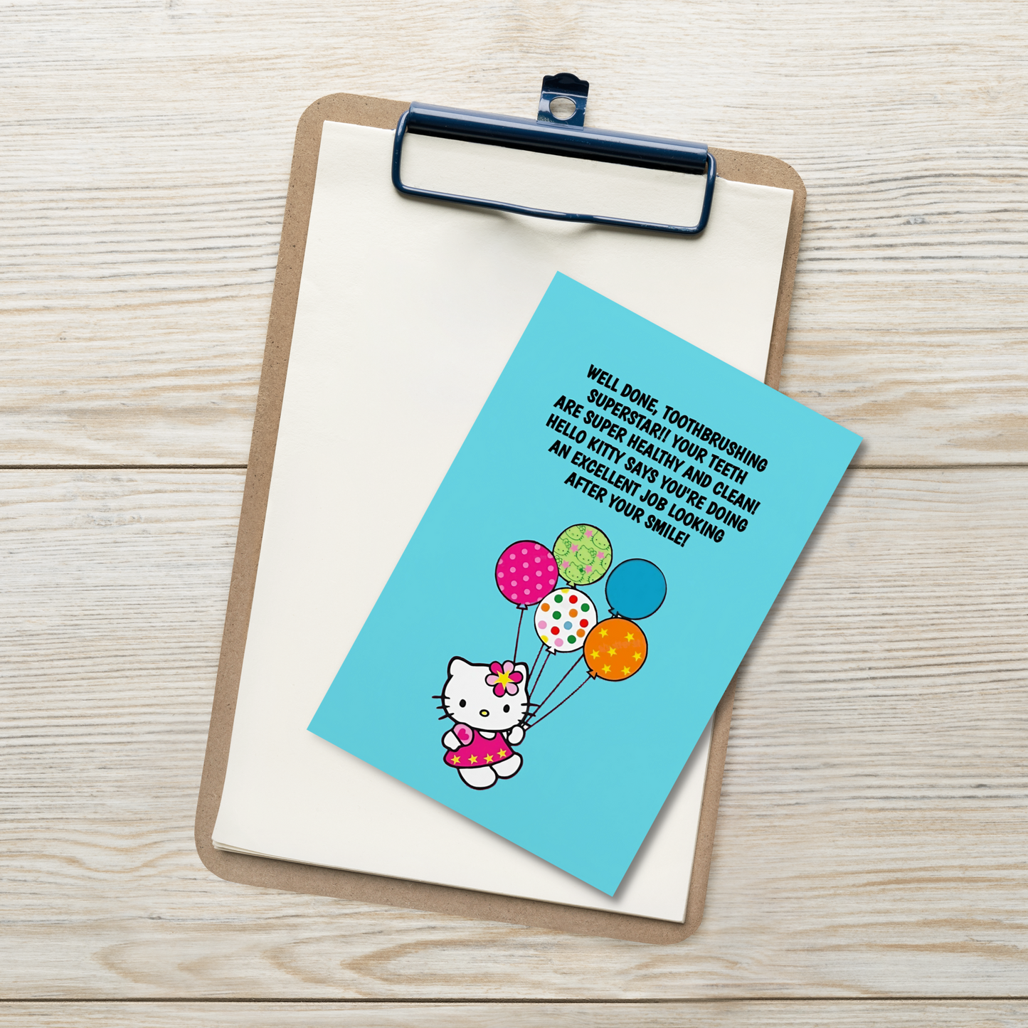 Hello Kitty | Dental Motivational & Reward Cards- Well Done, Toothbrushing Superstar!